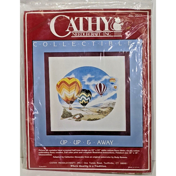 Cathy NeedleCraft Kit Collectibles UP UP & AWAY #0517 Sealed - Picture 1 of 5